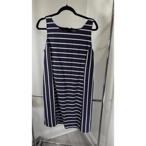 Chic Navy Striped Dress by Banana Republic - Size 16
